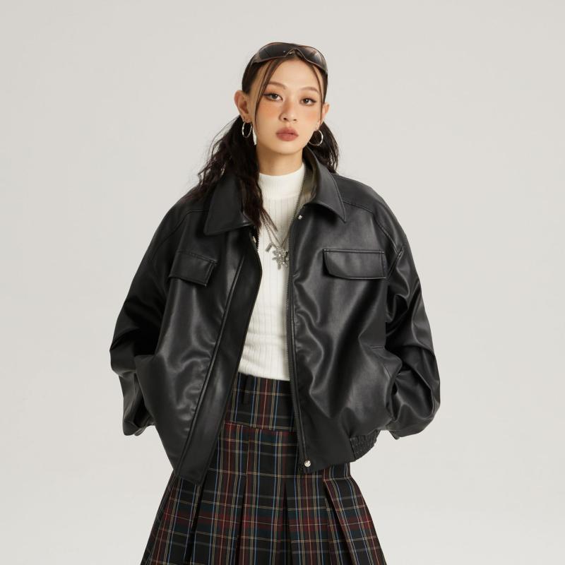 Ivy Faux Leather Jacket  |  Womens Coats, Jackets Clothing black