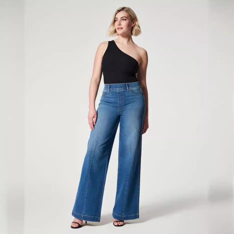 Relaxed Wide Jean  |  Womens Jeans Clothing bottle blue